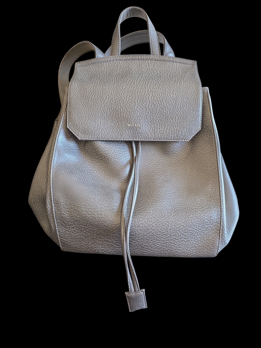 Matt & Nat Charcoal Grey Mumbai Vegan Leather Backpack